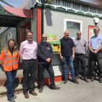 Amanda Gillespie, Ian Haywood, Dr Mike Galer, Scott Ellis, Justin Boustouller and Robert Blincow at Crich Tramway Village