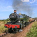 Betton Grange heads a train from Sheringham to Holt on the North Norfolk Railway. // Credit: S Allen