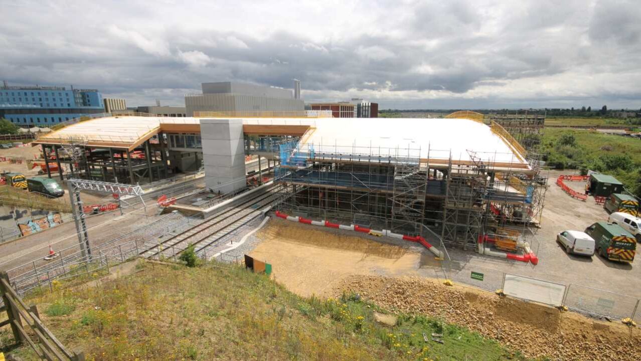 Cambridge South station under construction - Network Rail