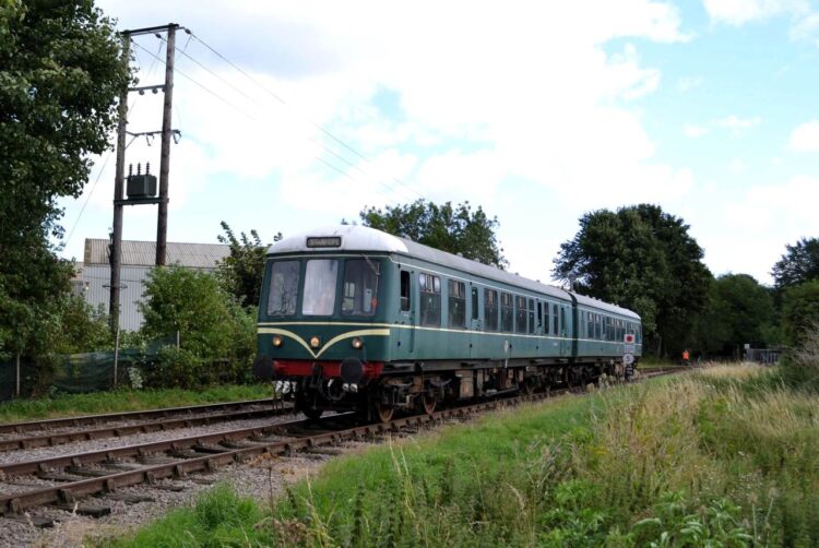 Class 108 arrives at Stanhope for the first time since 2019 on the 20th August 2024 - John Askwith