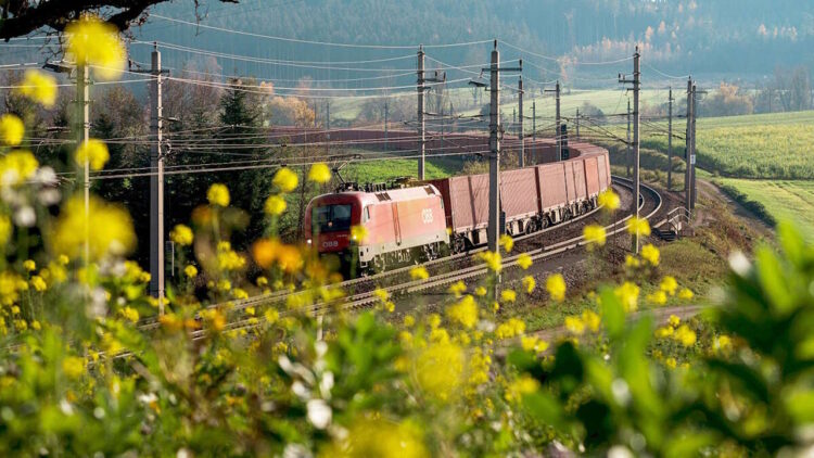 Rail Cargo Group container train. // Credit: Rail Cargo Group/David Payr