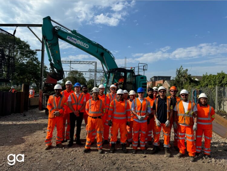 Greater Anglia and Spencer Group employees on site - Greater Anglia