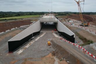 HS2 unveils newest bridge in West Midlands