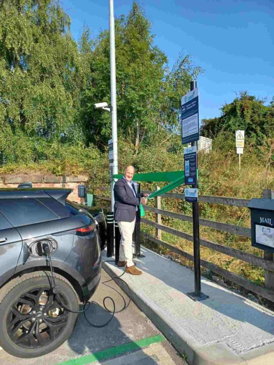 MP Kevin Hollinrake opening the EV charging points - TransPennine Express