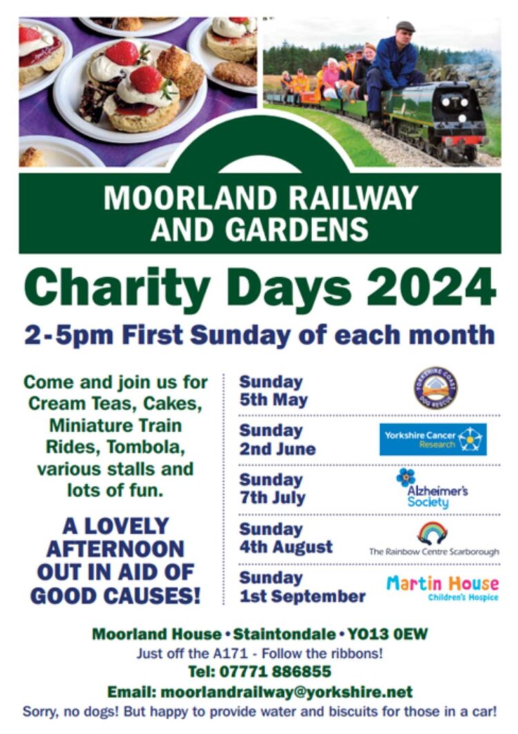 Moorland Railway and Gardens Charity Days Poster - Moorland Railway and Gardens