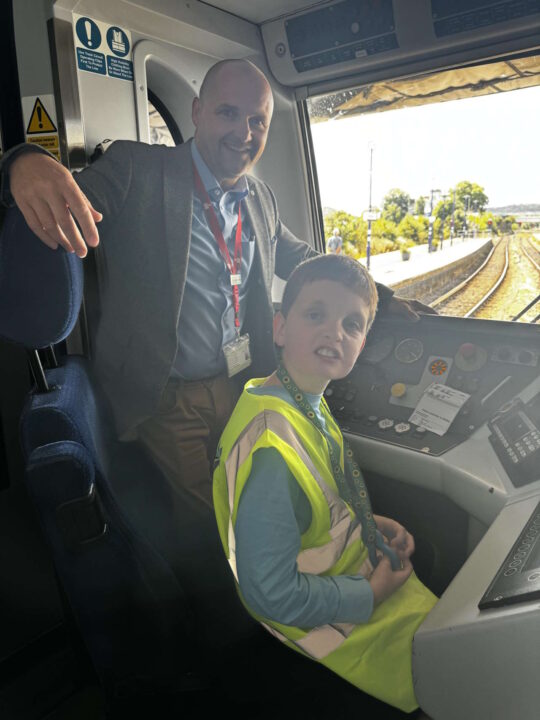 Nathaniel Briggs and Lead Driver Manager Steve Whitehead. // Credit: TransPennine Express