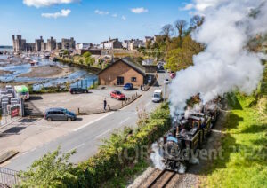 James Spooner and Merddin Emrys depart Caernarfon, Welsh Highland Railway