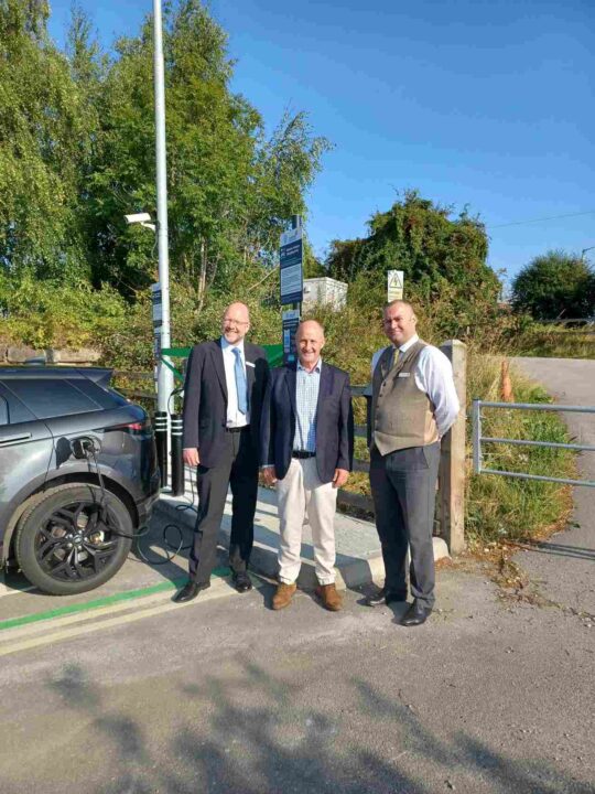 Paul Staples, Engineering, Safety & Sustainability Director (TPE), MP Kevin Hollinrake, Graham Meiklejohn, Head of Regional Development, Stakeholders & Communities (TPE) - TransPennine Express