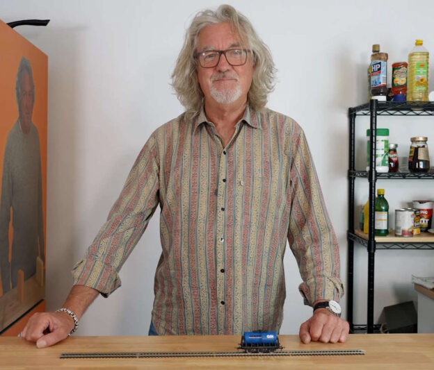 James May with his model wagon