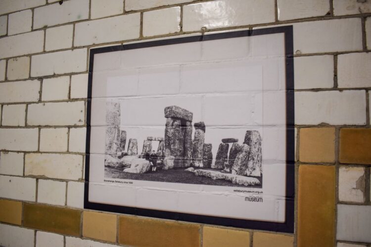 A mural installed of one of the Salisbury's local landmarks Stonehenge - SWR