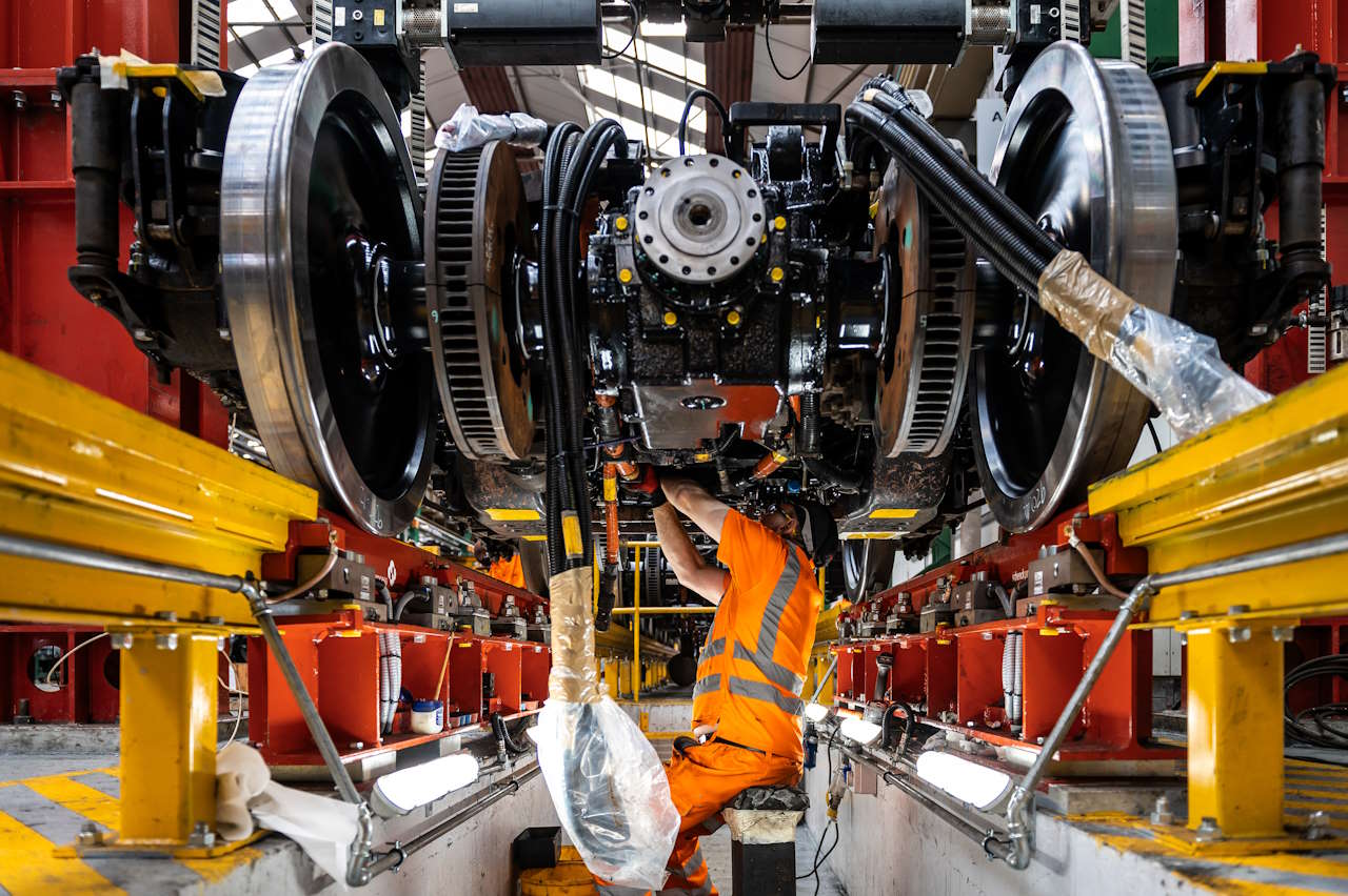 Overhauling a bogie from Avanti West Coast's Pednolino fleet. // Credit: Avanti West Coast