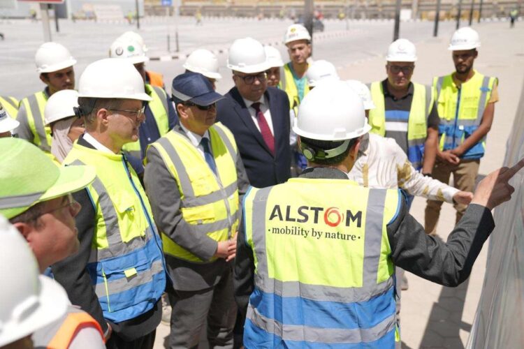 The British Ambassador visits Cairo's new monorail // Credit: Alstom