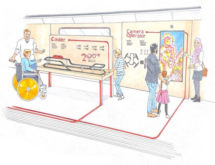 A careers carriage as part of Railway 200 events. // Credit: Network Rail