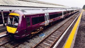 Class 170 DMU No.170501 at Skegness with its sporting its new Rainbow Banners - East Midlands Railway