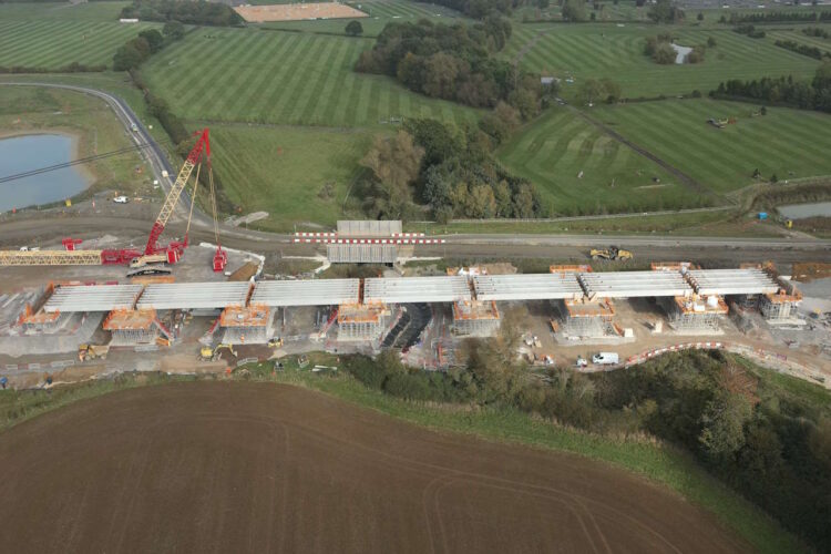 Constructing Highfurlong Brook Viaduct. // Credit: HS2