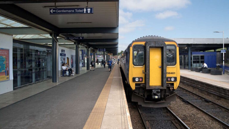 Northern train at Blackburn station. // Credit: Northern