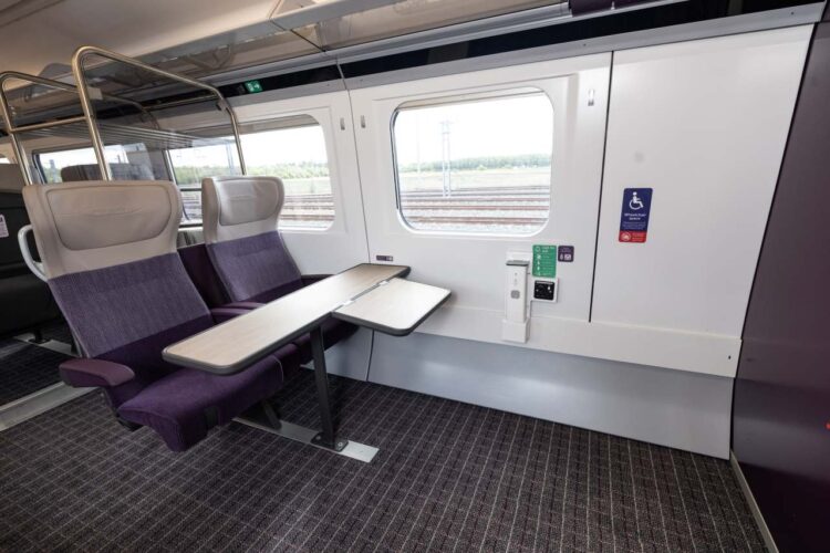 Larger Wheel Chair seating with fold out table - East Midlands Railway