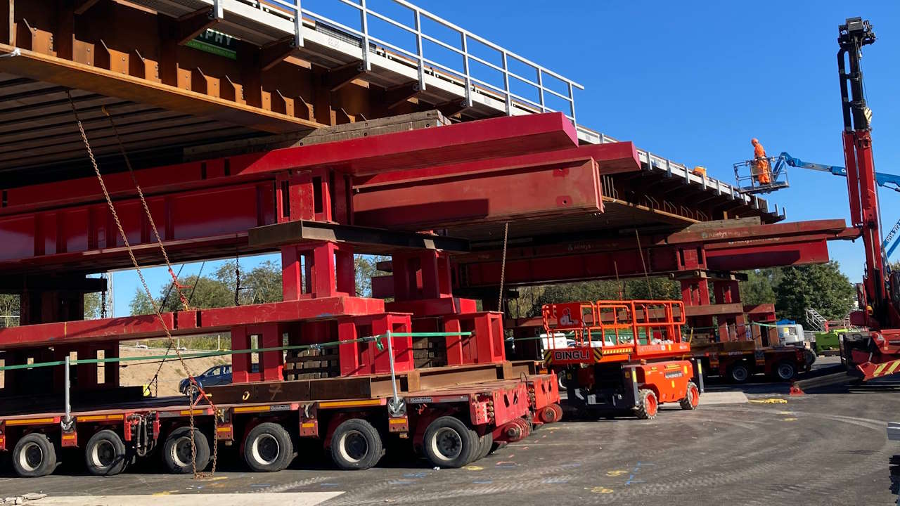 Bridge moved into position