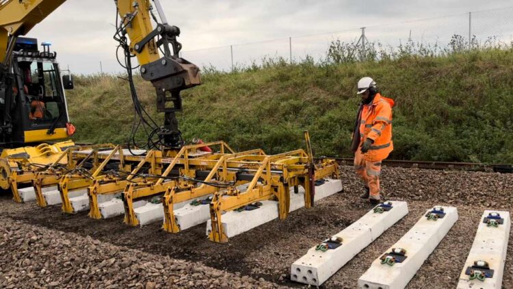 New Sleepers being laid - Network Rail