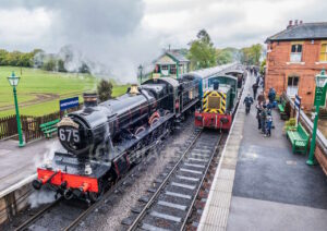 4953 Pitchford Hall and D2170 at North Weald, Epping Ongar Railway