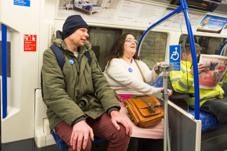 Disabled passengers travel on the network.