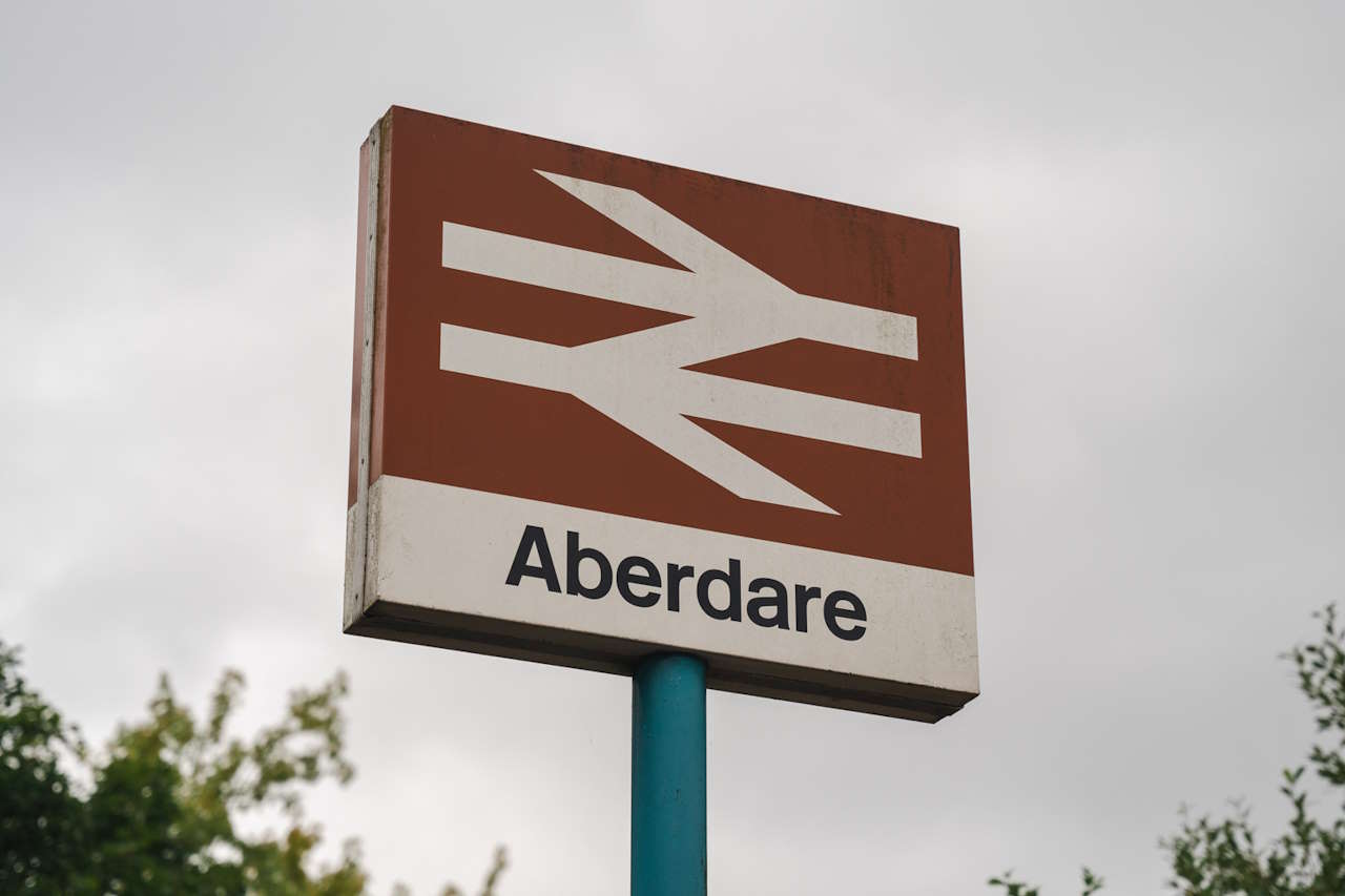 Aberdare Station sign. // Credit: Office of Rail and Road