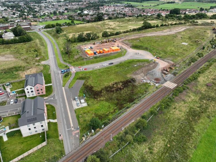 The site of the proposed Balgray station - Network Rail