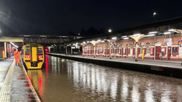 Wellington station flooding