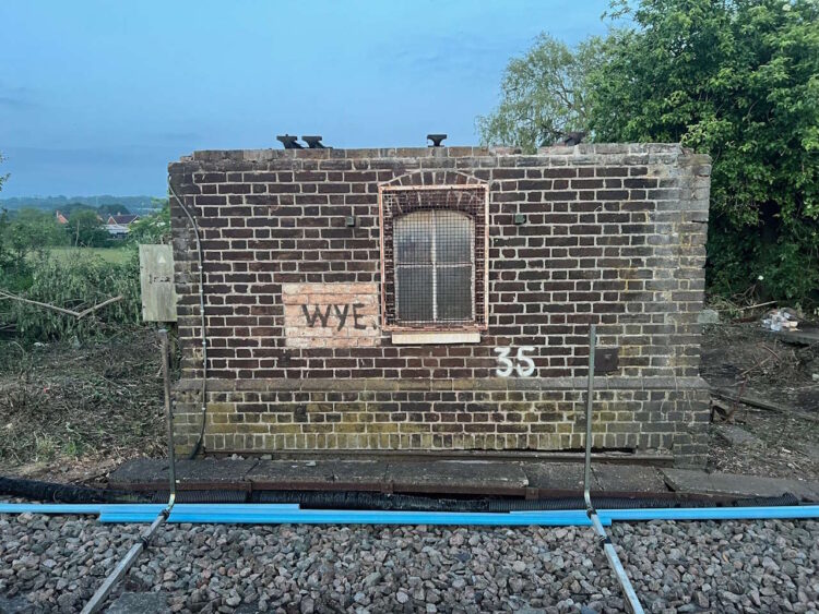 The remaining base of the old Wye signal box. // Credit: Network Rail