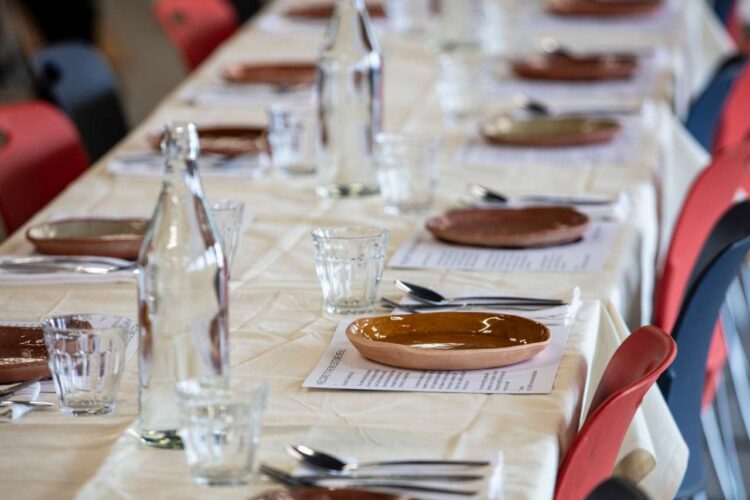 Dinner set created by young potters from London Clay