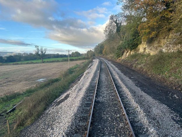 The reinstated section of track. // Credit: Lampitt Rail Services