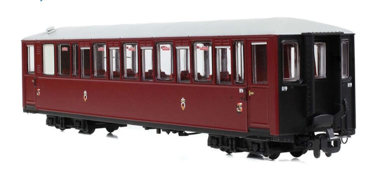 Bachmann Ffestiniog Railway Tin Car in the original maroon livery. // Credit: Bachmann Europe Plc