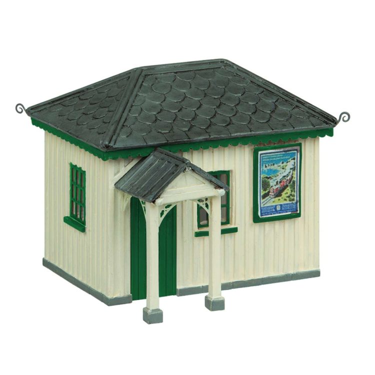 44-0190B Narrow Gauge (OO9) Platform Waiting Room - Green and Cream