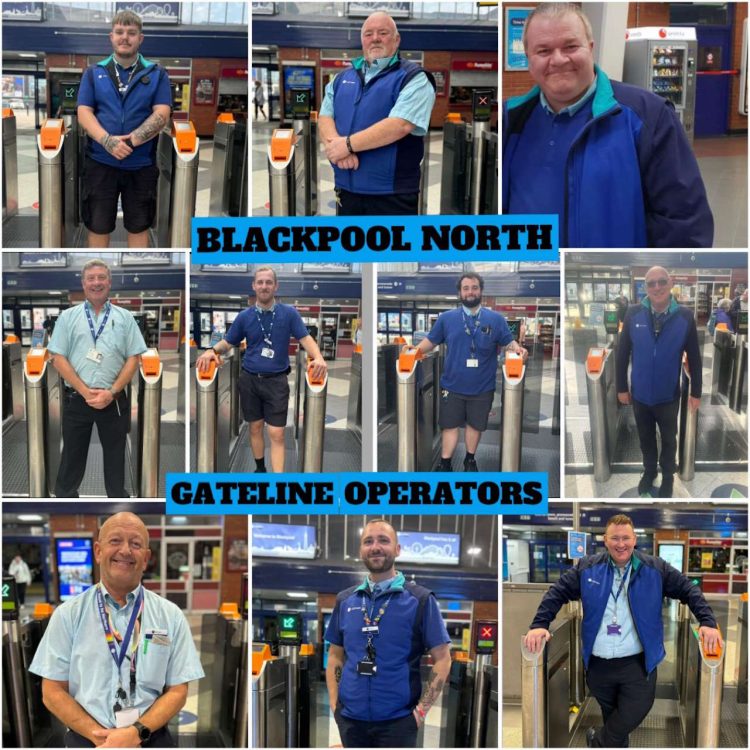 The gateline team at Blackpool North station. // Credit: Northern