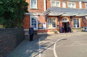 Cllr Phil Knowles at Market Harborough railway station. // Credit: Harborough District Council