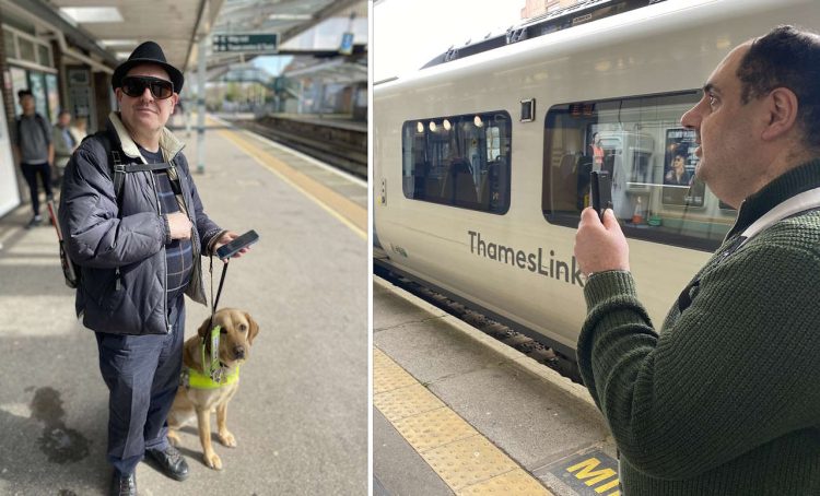 A customer using the Aira app  // Credit: Govia Thameslink Railway