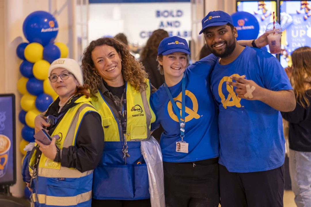 Colleagues at Aunt Annie's new store in Brighton celebrate the store's opening. Credit: Govia Thameslink Railway