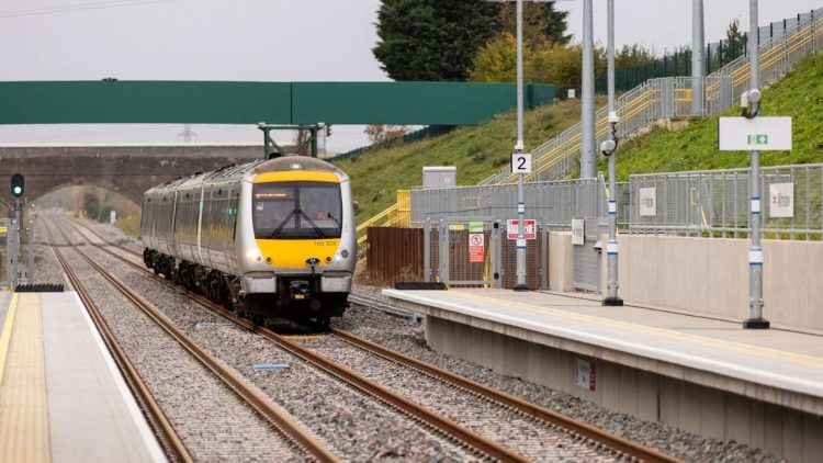 The East West Rail test train at Winslow. Credit: Network Rail