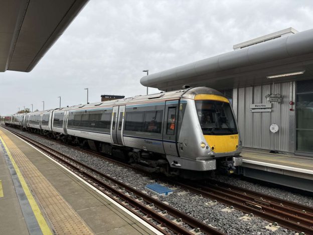 The first train on East West Rail at Bletchley. Credit: Network Rail