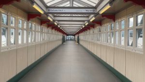 Nottingham station footbridge. // Credit: East Midlands Railway