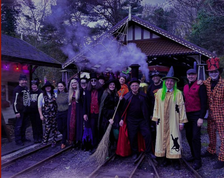 Spooky volunteers at Groudle Glen. // Credit: Groudle Glen Railway