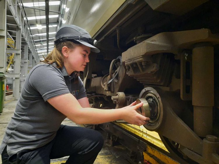 Second year engineering apprentice, Katie Short, is based at Hornsey depot