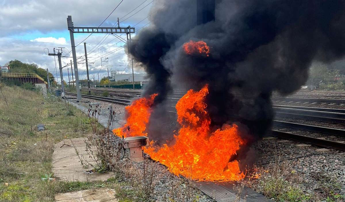 Fire near Stevenage