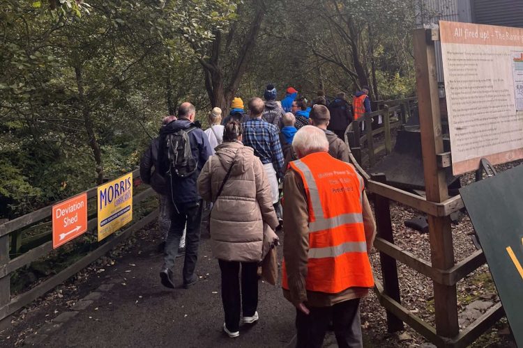 Some of the day trippers visiting Grosmont engine shed. // Credit: North Yorkshire Moors Railway