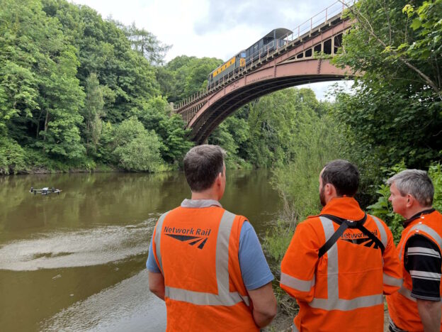 Network Rail engineers at the Severn Valley Railway's Victoria Bridge. // Credit: Severn Valley Railway