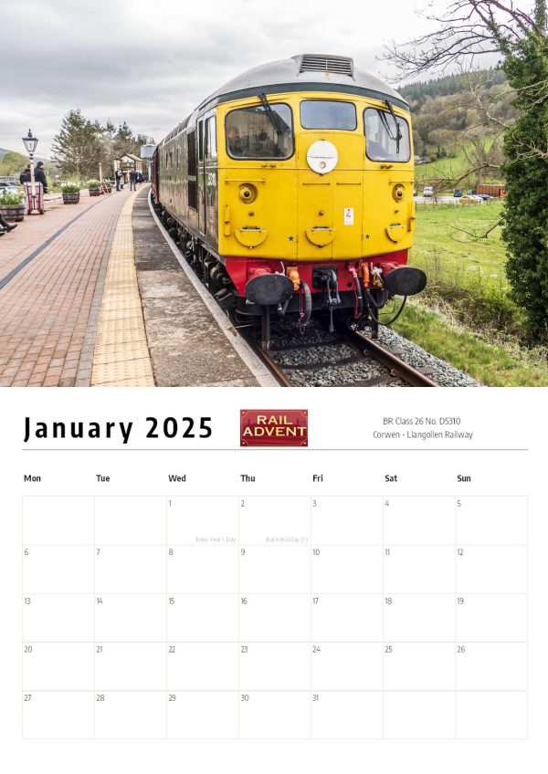 2025 Diesel Train Calendar by RailAdvent