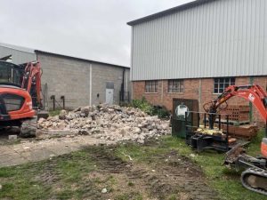 Old toilet block reduced to rubble - Great Central Railway Nottingham