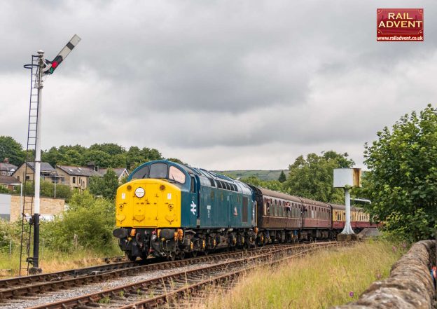 40012 departs Rawtenstall