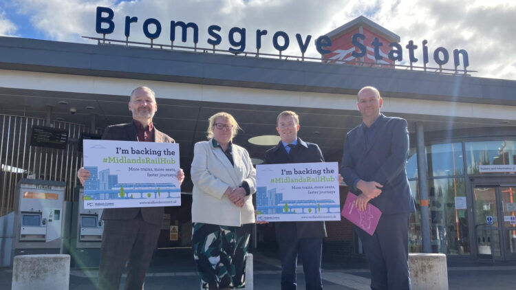 Supporters of the Midlands Rail Hub at Bromsgrove - Midlands Connect