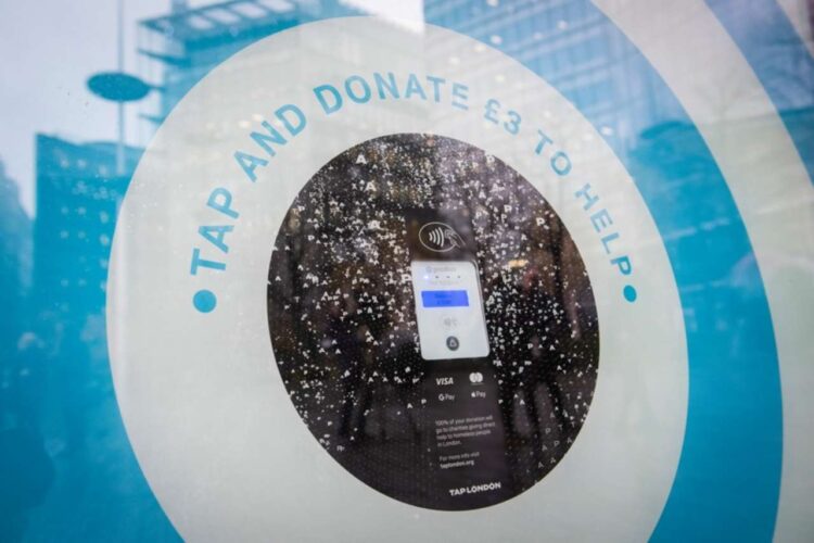 Tap and Donate point